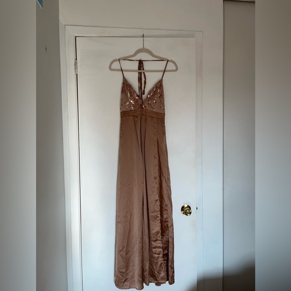 Showpo Prom Formal Sequin Long Dress- dusty rose, size S - Picture 3 of 14